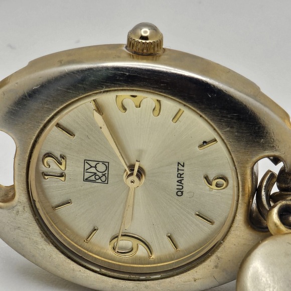 NY&C Charm Bracelet Watch Gold Tone - Picture 2 of 5
